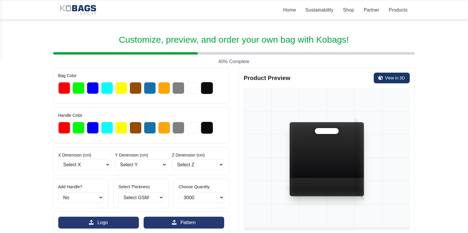 Kobags Configurator